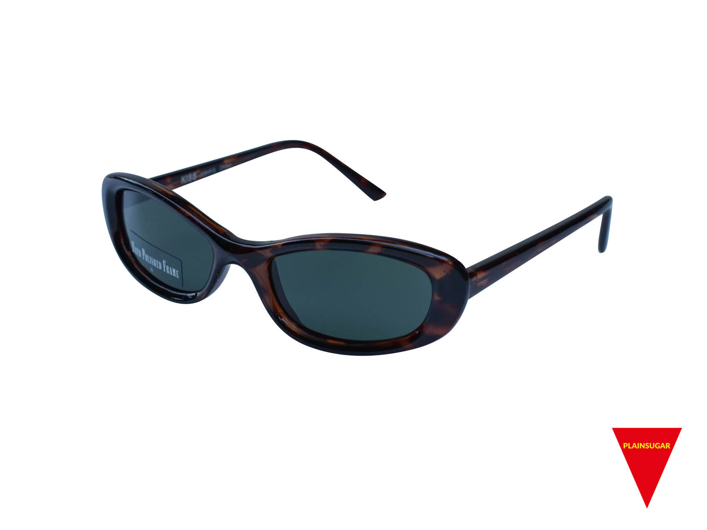 80's Cat Eye Sunglasses, Small Tortoise Frame with Dark Glass Lenses, Original Unworn Vintage
