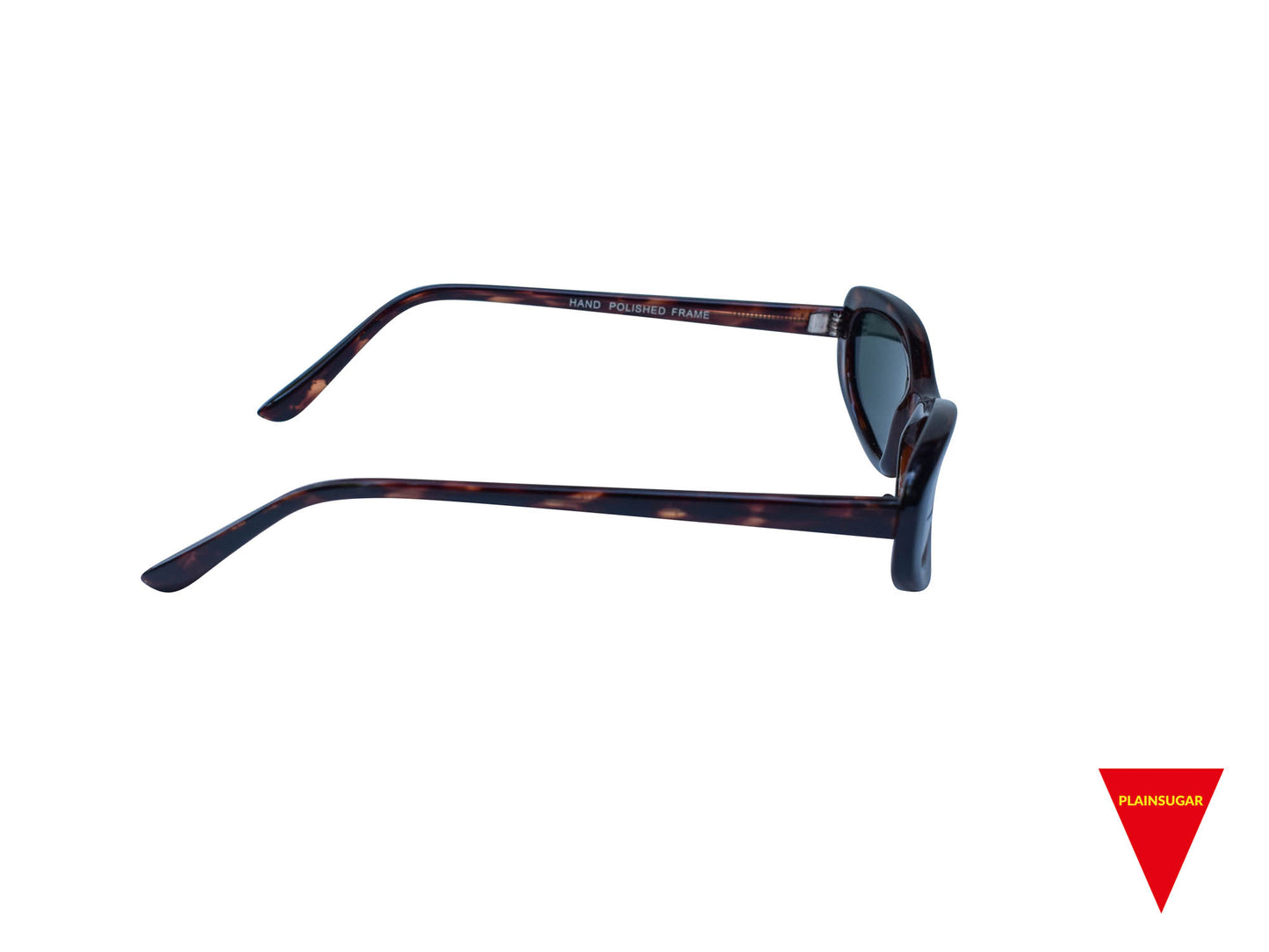 80's Cat Eye Sunglasses, Small Tortoise Frame with Dark Glass Lenses, Original Unworn Vintage