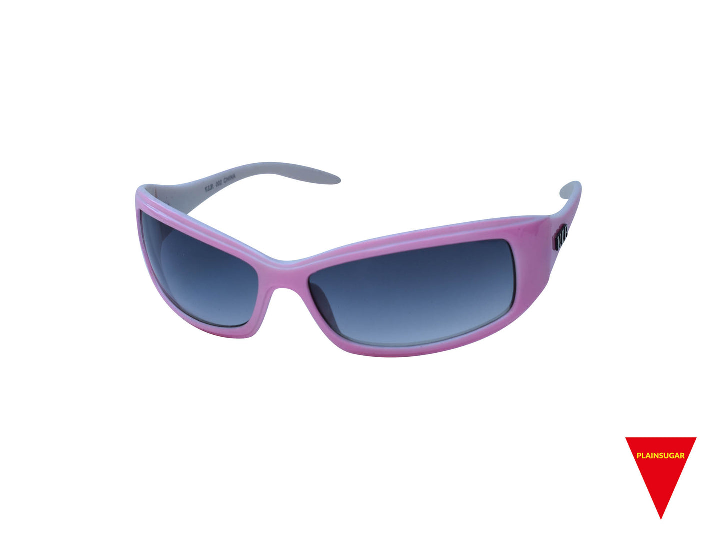 90's Wraparound Sunglasses, Pink Frame with Dark Lenses, Original Unworn Vintage