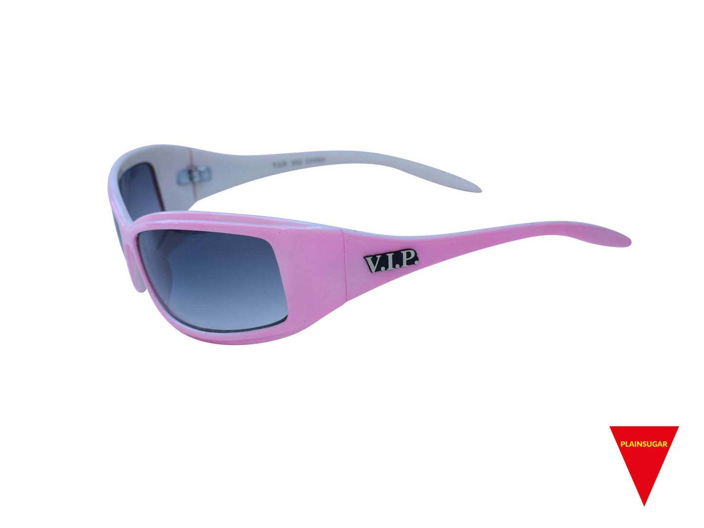 90's Wraparound Sunglasses, Pink Frame with Dark Lenses, Original Unworn Vintage