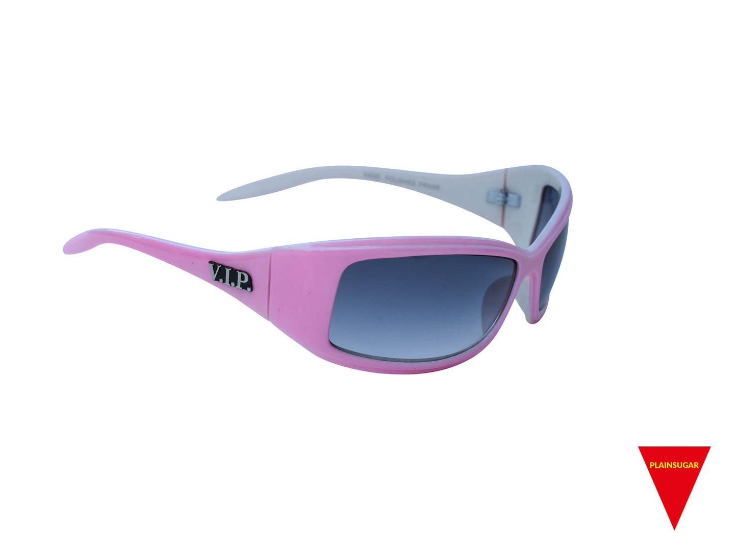 90's Wraparound Sunglasses, Pink Frame with Dark Lenses, Original Unworn Vintage