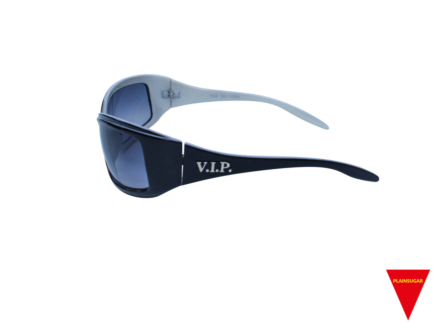 90's Wraparound Sunglasses, Black Frame with Dark Lenses, Original Unworn Vintage