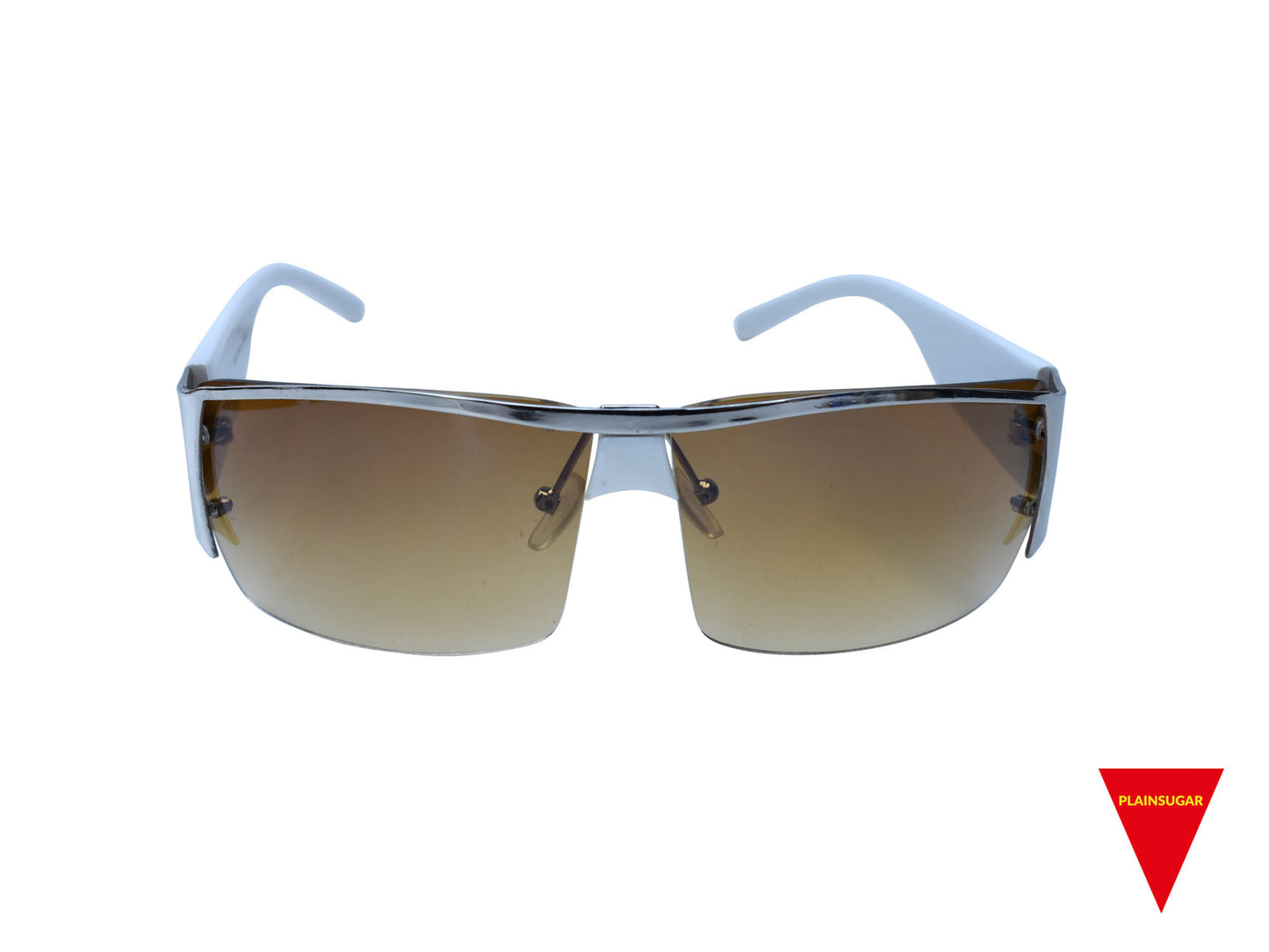90's Aviator Sunglasses, Large Square Frame with Brown Lenses, Original Unworn Vintage