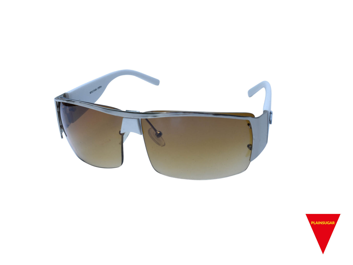 90's Aviator Sunglasses, Large Square Frame with Brown Lenses, Original Unworn Vintage