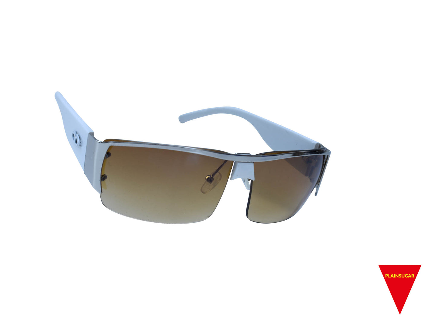 90's Aviator Sunglasses, Large Square Frame with Brown Lenses, Original Unworn Vintage