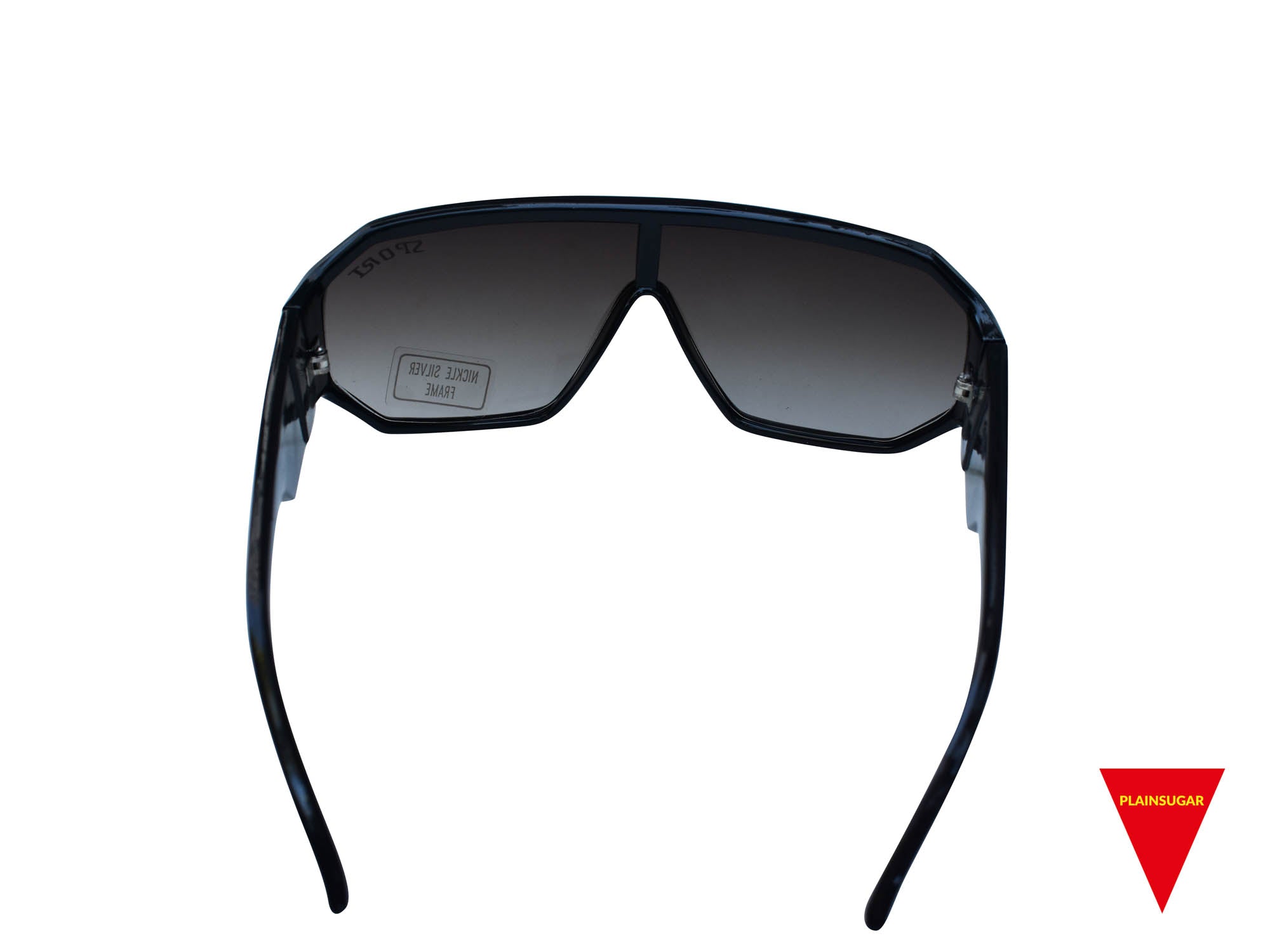 80s Aviator Sunglasses Black Plastic Frame Dark Lenses Original